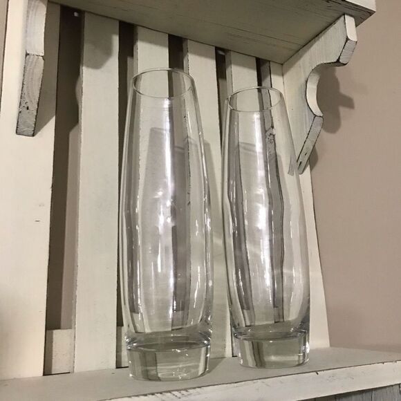 Libbey Bud Vases 2‎ Clear Glass - Picture 9 of 14